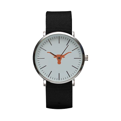 Black Texas Longhorns Stitch Nylon Strap Watch