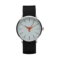 Black Texas Longhorns Stitch Nylon Strap Watch
