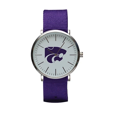 Purple Kansas State Wildcats Stitch Nylon Strap Watch