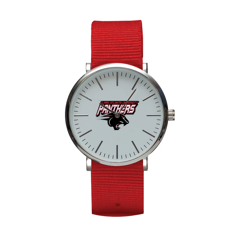 Red Clark Atlanta University Panthers Stitch Nylon Strap Watch