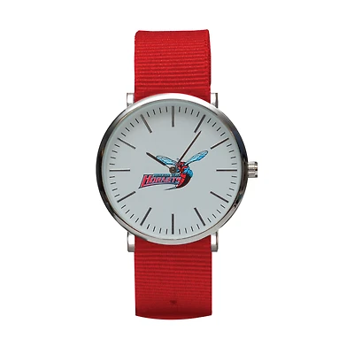 Red Delaware State Hornets Stitch Nylon Strap Watch