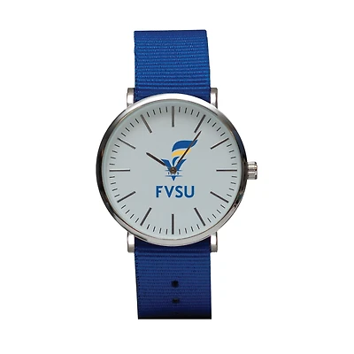 Blue Fort Valley State Wildcats Stitch Nylon Strap Watch