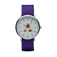 Purple Alcorn State Braves Stitch Nylon Strap Watch