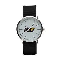 Black Alabama State Hornets Stitch Nylon Strap Watch