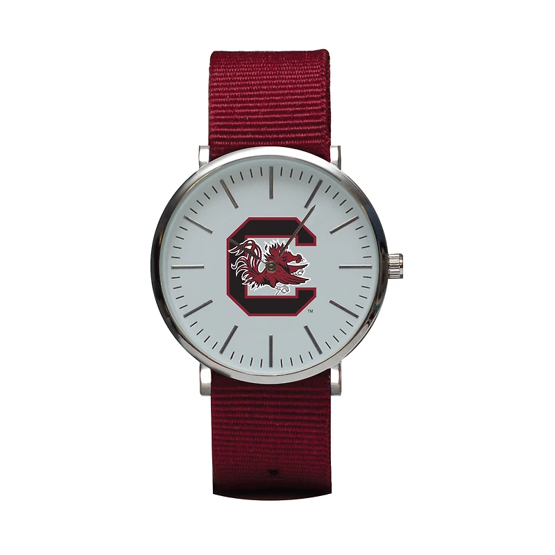 Garnet South Carolina Gamecocks Stitch Nylon Strap Watch