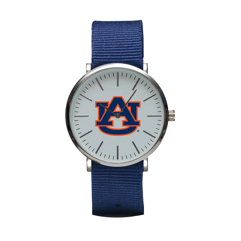 Navy Auburn Tigers Stitch Nylon Strap Watch