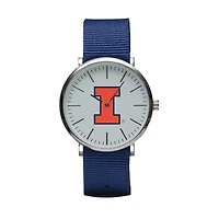 Navy Illinois Fighting Illini Stitch Nylon Strap Watch