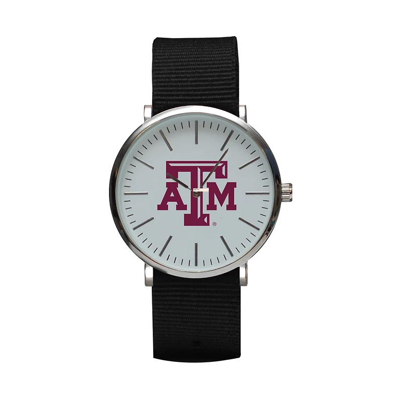 Black Texas A&M Aggies Stitch Nylon Strap Watch