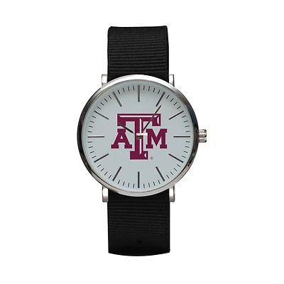 Black Texas A&M Aggies Stitch Nylon Strap Watch