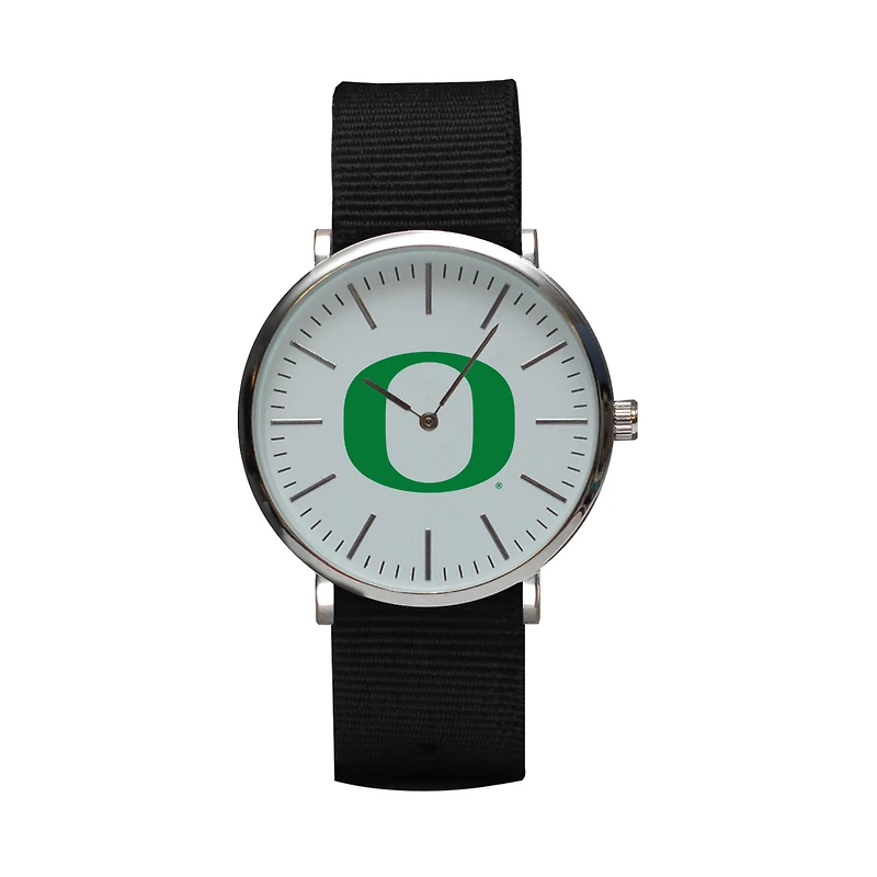Black Oregon Ducks Stitch Nylon Strap Watch