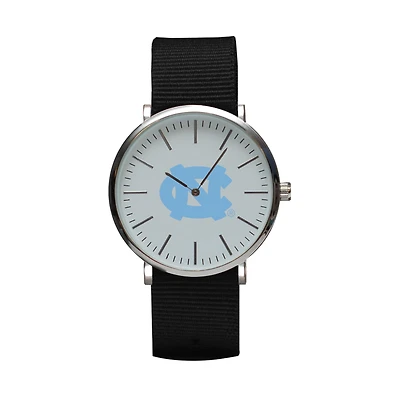 Black North Carolina Tar Heels Stitch Nylon Strap Watch