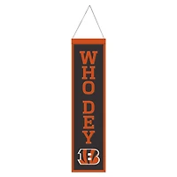 WinCraft Cincinnati Bengals 8" x 32" Slogan Wool Banner
