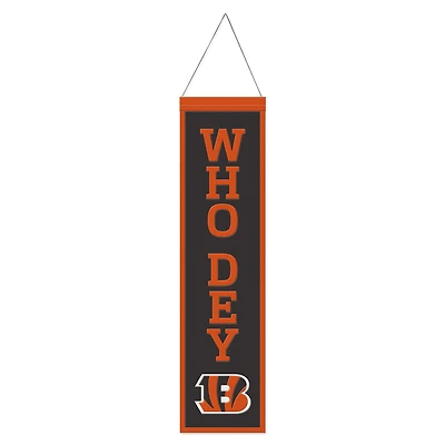 WinCraft Cincinnati Bengals 8" x 32" Slogan Wool Banner