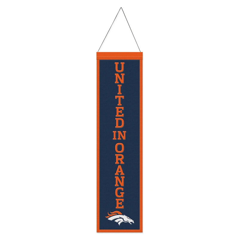 WinCraft Denver Broncos 8" x 32" Slogan Wool Banner