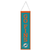 WinCraft Miami Dolphins 8" x 32" Slogan Wool Banner