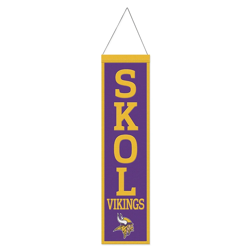 WinCraft Minnesota Vikings 8" x 32" Slogan Wool Banner