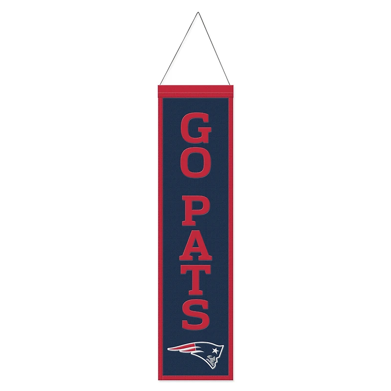 WinCraft New England Patriots 8" x 32" Slogan Wool Banner
