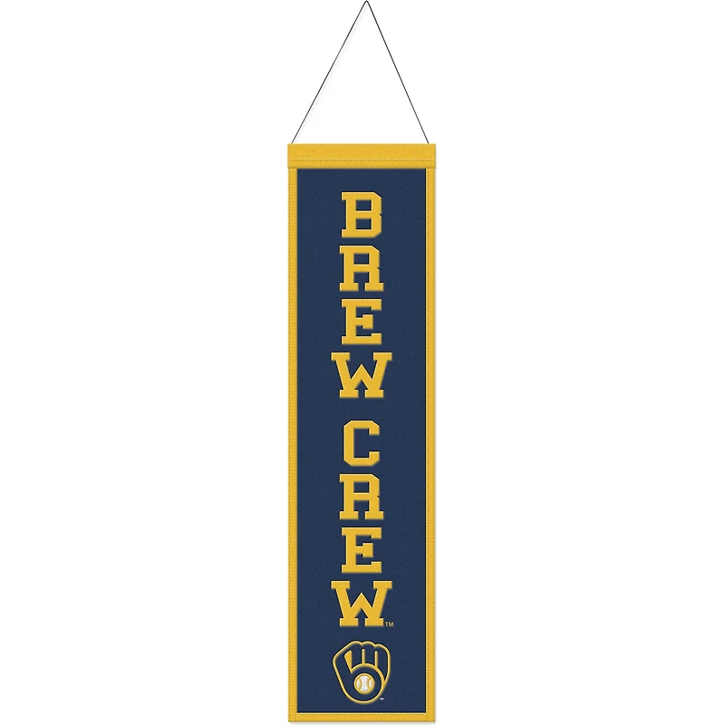 WinCraft Milwaukee Brewers 8" x 32" Slogan Wool Banner