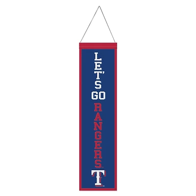 WinCraft Texas Rangers 8" x 32" Slogan Wool Banner