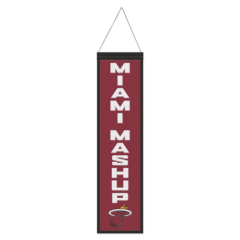 WinCraft Miami Heat 8" x 32" Slogan Wool Banner