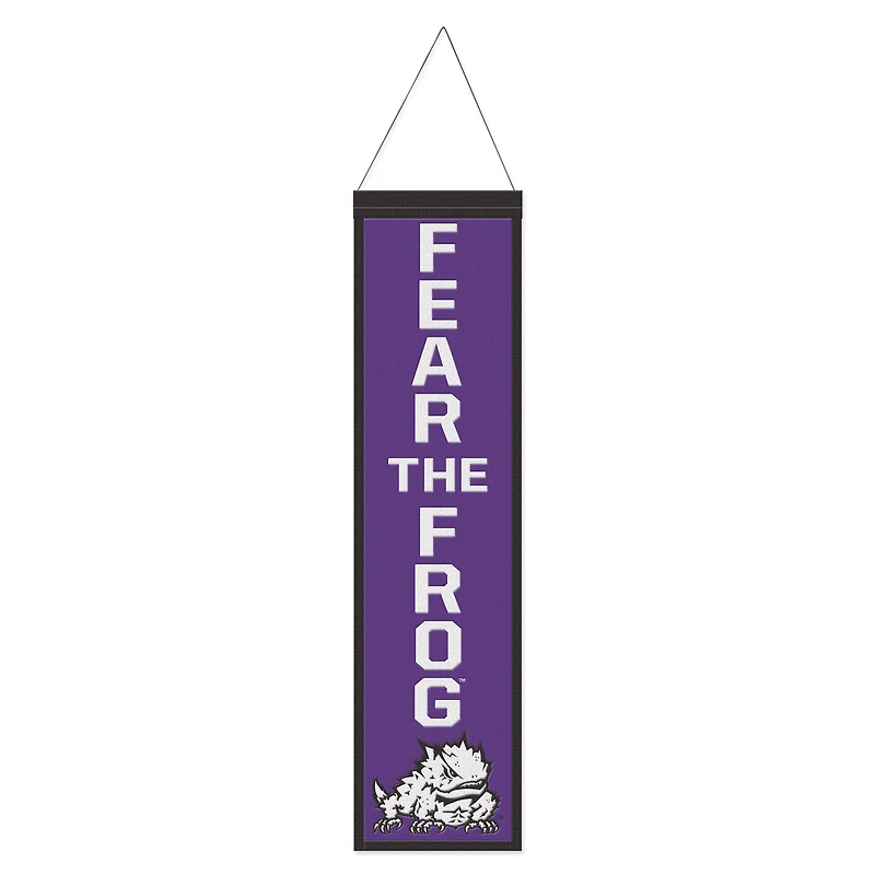 WinCraft TCU Horned Frogs 8" x 32" Slogan Wool Banner