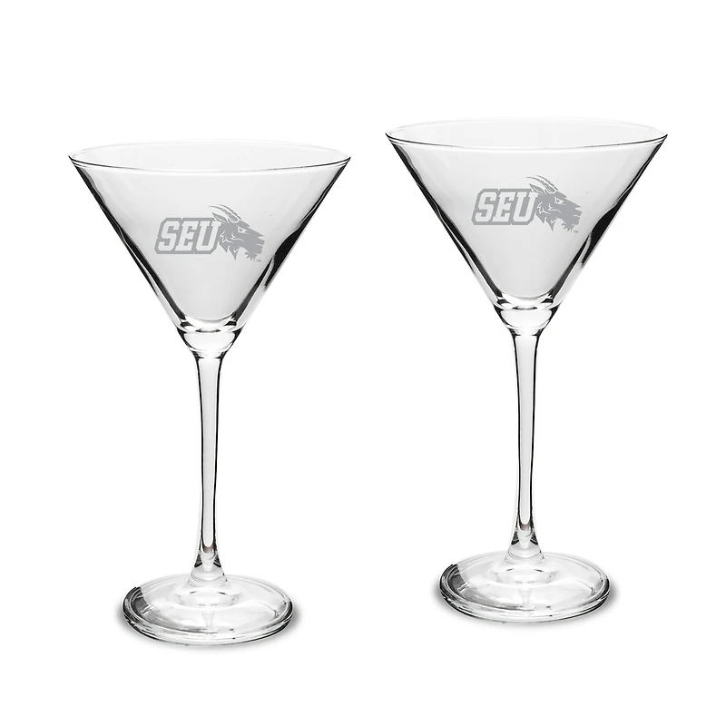 St. Edwards Hilltoppers Two-Piece Traditional 10oz. Martini Glass Set
