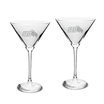 St. Edwards Hilltoppers Two-Piece Traditional 10oz. Martini Glass Set