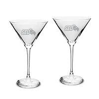 St. Edwards Hilltoppers Two-Piece Traditional 10oz. Martini Glass Set