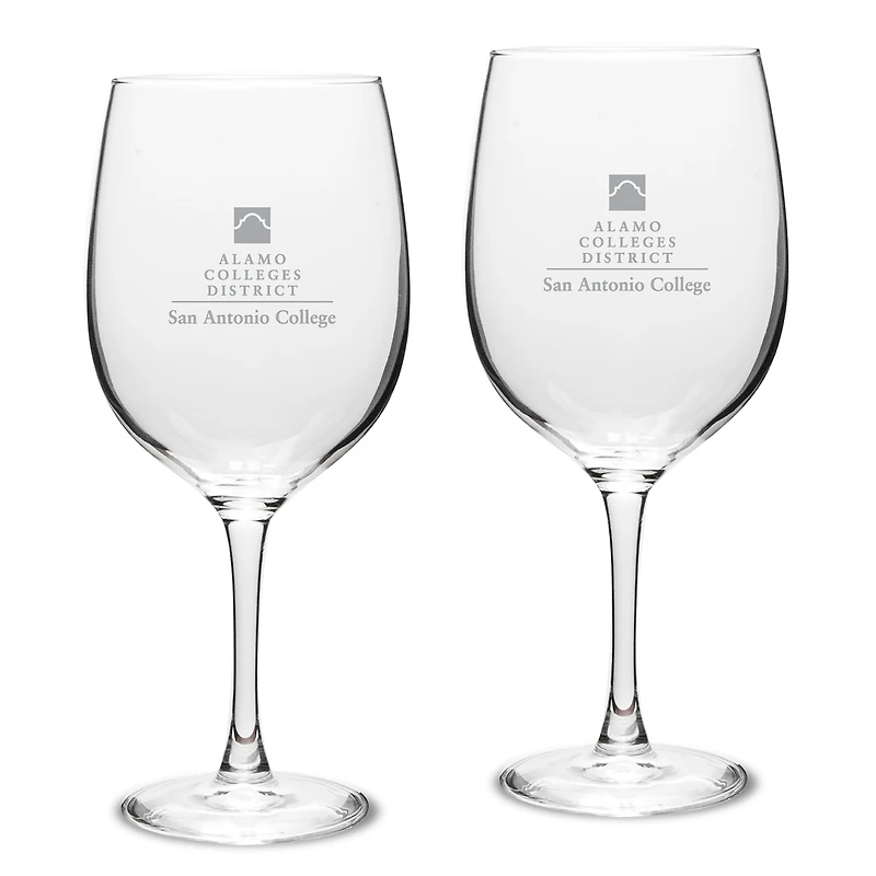 SAC Armadillos 19oz. Two-Piece Traditional Red Wine Glass Set