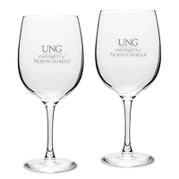 North Georgia Nighthawks 19oz. Two-Piece Traditional Red Wine Glass Set