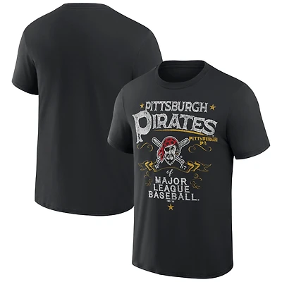 Men's Darius Rucker Collection by Fanatics  Black Pittsburgh Pirates Beach Splatter T-Shirt