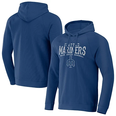 Men's Darius Rucker Collection by Fanatics  Royal Seattle Mariners Waffle-Knit Raglan Pullover Hoodie