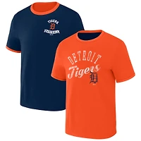 Men's Darius Rucker Collection by Fanatics Navy/Orange Detroit Tigers Two-Way Ringer Reversible T-Shirt