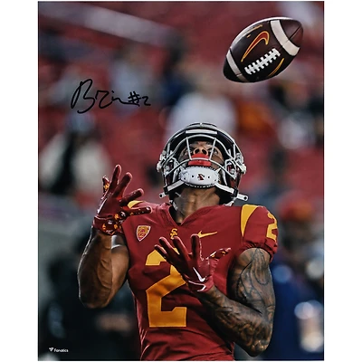 Brenden Rice USC Trojans Autographed 16" x 20" Catching Photograph