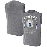 Men's Darius Rucker Collection by Fanatics Charcoal Los Angeles Dodgers Relaxed-Fit Muscle Tank Top