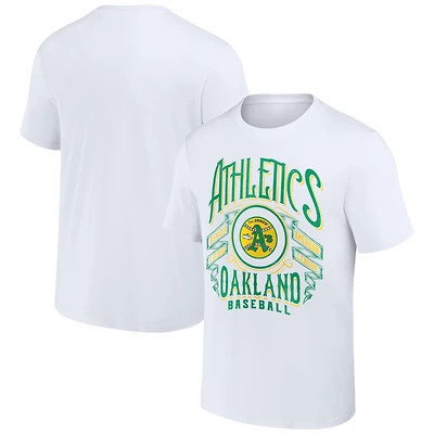 Men's Darius Rucker Collection by Fanatics White Athletics Distressed Rock T-Shirt