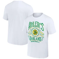 Men's Darius Rucker Collection by Fanatics White Athletics Distressed Rock T-Shirt