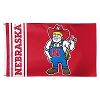 WinCraft Nebraska Huskers 3' x 5' Mascot One-Sided Deluxe Flag