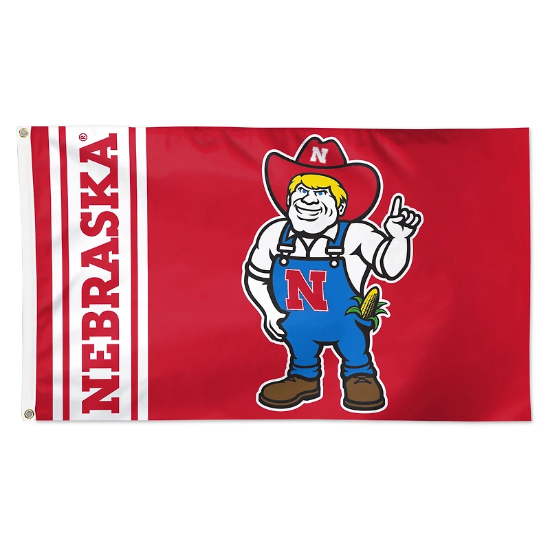 WinCraft Nebraska Huskers 3' x 5' Mascot One-Sided Deluxe Flag