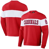 Men's Darius Rucker Collection by Fanatics Red St. Louis Cardinals Stripe Pullover Sweatshirt