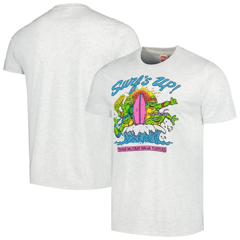 Unisex Homage Ash Teenage Mutant Ninja Turtles Surf's Up Graphic Tri-Blend T-Shirt
