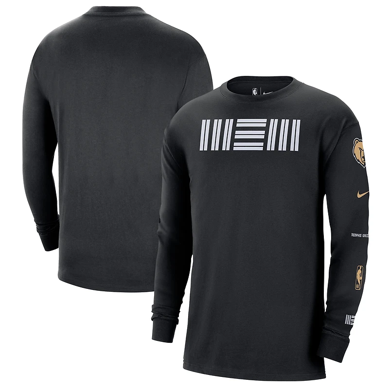 Men's Nike Black Memphis Grizzlies 2023/24 City Edition Max90 Expressive Long Sleeve T-Shirt