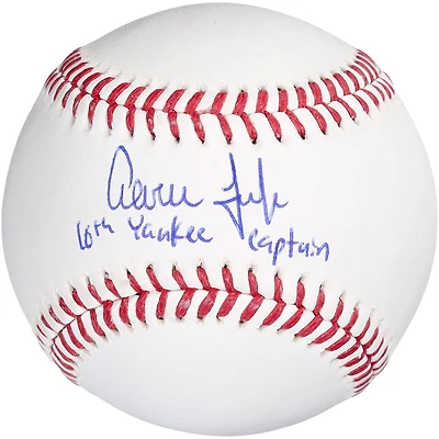 Aaron Judge New York Yankees Autographed Baseball with "16th Yankee Captain" Inscription