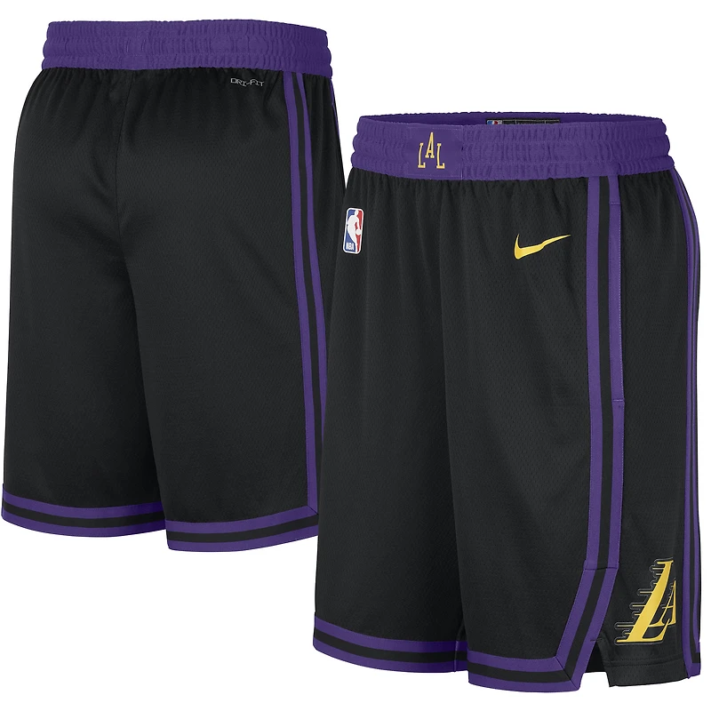 Men's Nike  Black Los Angeles Lakers 2023/24 City Edition Swingman Shorts