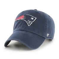 Mens New England Patriots '47 Brand Navy Blue Cleanup Adjustable Hat