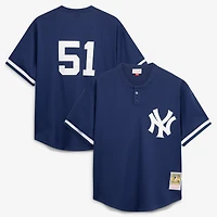 Men's Mitchell & Ness Bernie Williams Navy New York Yankees Authentic Batting Practice Jersey