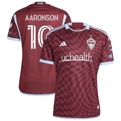 Paxten Aaronson Men's adidas Burgundy Colorado Rapids 2024 One Flag Kit Authentic Custom Jersey