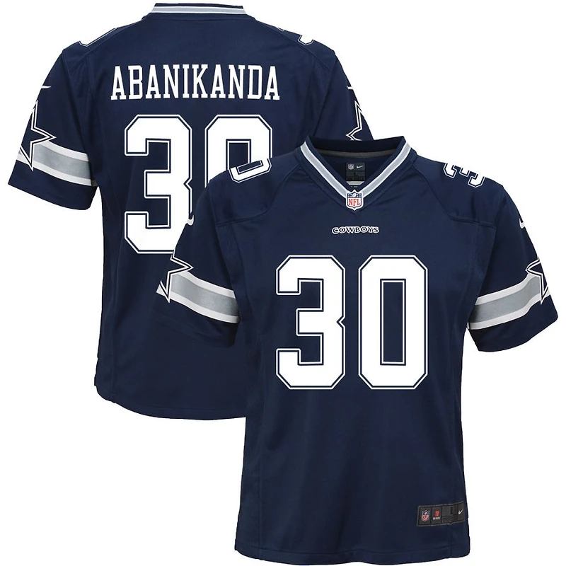 Israel Abanikanda Youth Nike Navy Dallas Cowboys Custom Game Jersey