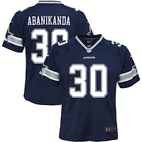 Israel Abanikanda Youth Nike Navy Dallas Cowboys Custom Game Jersey
