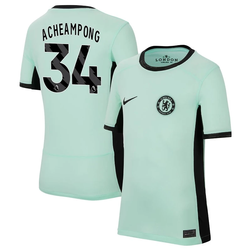 Josh Acheampong Youth Nike Mint Chelsea 2023/24 Third Stadium Replica Custom Jersey